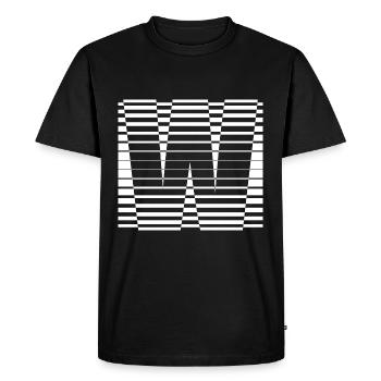 INITIAL W - Men's Premium Organic T-Shirt - black - Front - Nico (187cm)