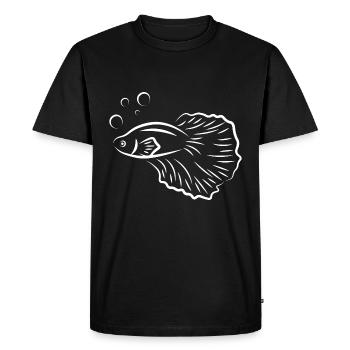 Combattre l'aquarium de poissons - T-shirt Premium bio Homme - noir - Devant - Nico (187cm)