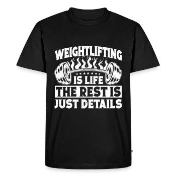 Powerlifting Bodybuilder Weightlifting Is Life Gym - Men's Premium Organic T-Shirt - black - Front - Nico (187cm)