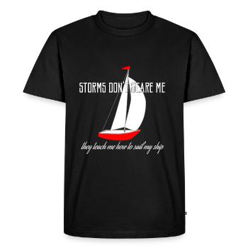 Voile voilier Skipper Sturm Yacht capitaine - T-shirt Premium bio Homme - noir - Devant - Nico (187cm)