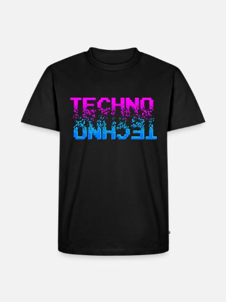Techno Techno - Männer Premium Bio T-Shirt - Schwarz