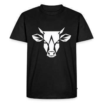 Bull Polygon - Agriculture Design - Men's Premium Organic T-Shirt - black - Front - Nico (187cm)