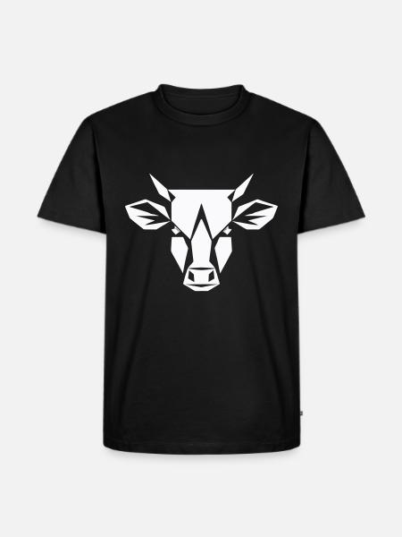 Polygone de taureau - Conception agricole - T-shirt Premium bio Homme - noir