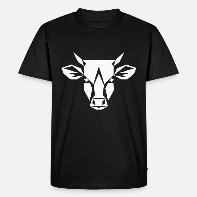 Bulle Polygon - Landwirtschaft Design - Männer Premium Bio T-Shirt - Schwarz