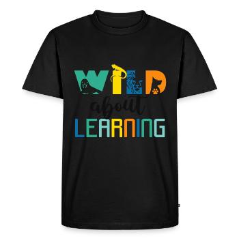 Wild About Learning Teacher School Pre-K Animal - T-shirt Premium bio Homme - noir - Devant - Nico (187cm)