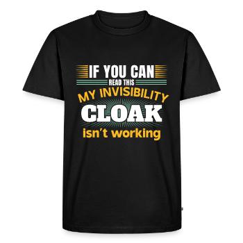My invisible coat doesn't work - Men's Premium Organic T-Shirt - black - Front - Nico (187cm)