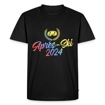 Masque de ski coloré après-ski 2024 - T-shirt Premium bio Homme - noir - Devant - Nico (187cm)