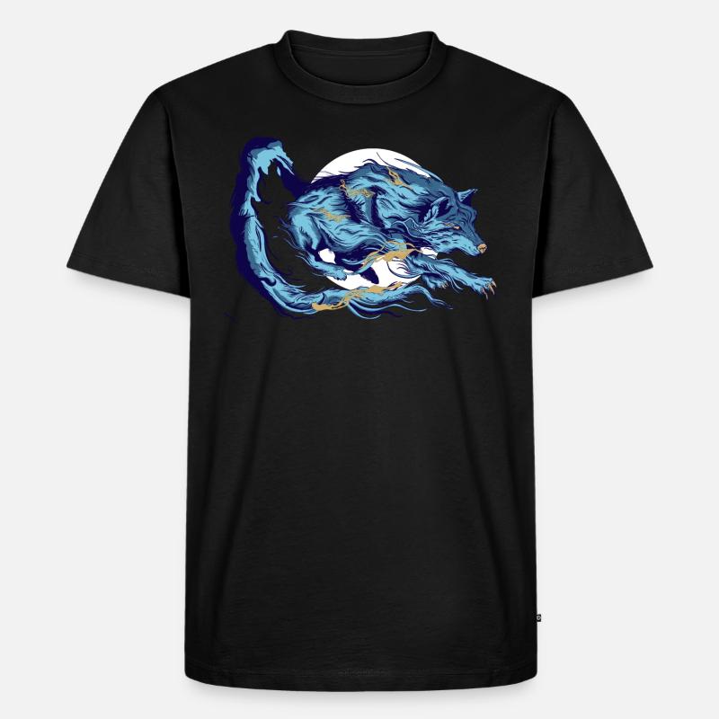 Blauer Wolf - Männer Premium Bio T-Shirt - undefined
