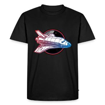 navette spatiale pour vaisseau spatial - T-shirt Premium bio Homme - noir - Devant - Nico (187cm)