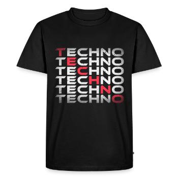 Techno Rave Festival Musique Electro Raver - T-shirt Premium bio Homme - noir - Devant - Nico (187cm)