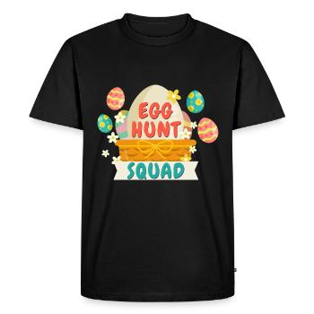 Oeuf de Pâques de l’escouade de chasse aux œufs - T-shirt Premium bio Homme - noir - Devant - Nico (187cm)
