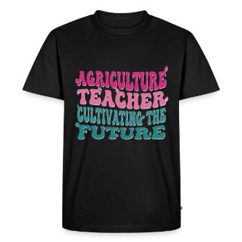 Agricultural teacher training of the future - Men's Premium Organic T-Shirt - black - Front - Nico (187cm)