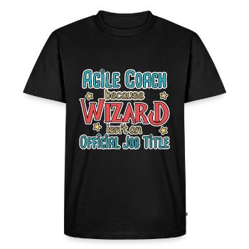 Agile Coach Wizard - Men's Premium Organic T-Shirt - black - Front - Nico (187cm)