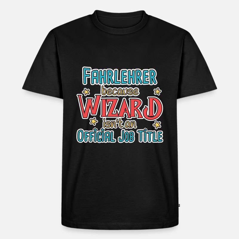 Instructeur de conduite Wizard Auto-école - T-shirt Premium bio Homme - noir
