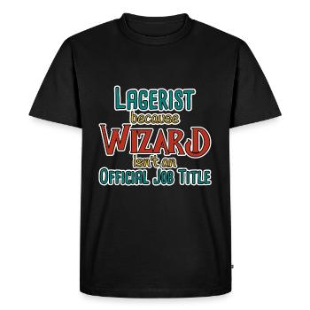 Warehouse Clerk Wizard - Men's Premium Organic T-Shirt - black - Front - Nico (187cm)