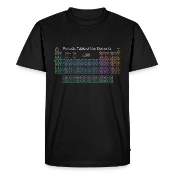 Tableau périodique des éléments Tableau périodique - T-shirt Premium bio Homme - noir - Devant - Nico (187cm)