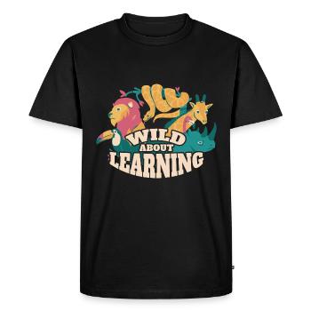 Wild About Learning Teacher School Pre-K Animal - T-shirt Premium bio Homme - noir - Devant - Nico (187cm)