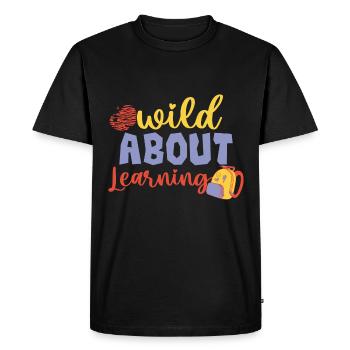 Wild About Learning Teacher School Pre-K Animal - T-shirt Premium bio Homme - noir - Devant - Nico (187cm)