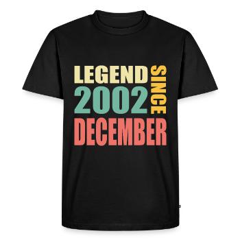 21st birthday December vintage 2002 vintage - Men's Premium Organic T-Shirt - black - Front - Nico (187cm)