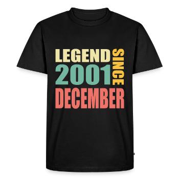 22nd birthday December vintage 2001 vintage - Men's Premium Organic T-Shirt - black - Front - Nico (187cm)