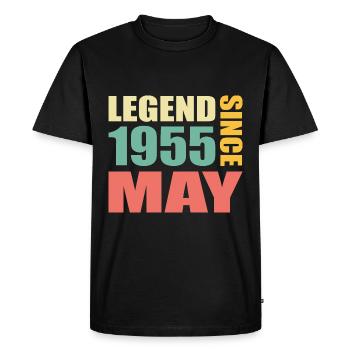 69ème anniversaire mai vintage 1955 idée cadeau - T-shirt Premium bio Homme - noir - Devant - Nico (187cm)