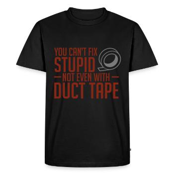 Vous ne pouvez pas réparer Stupid Duct Tape Artisan - T-shirt Premium bio Homme - noir - Devant - Nico (187cm)