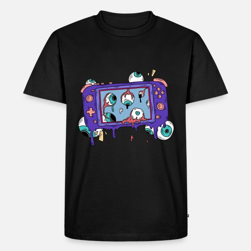 ZOMBIE SPIELEKONSOLE GAME CONTROLLER - Männer Premium Bio T-Shirt - Schwarz
