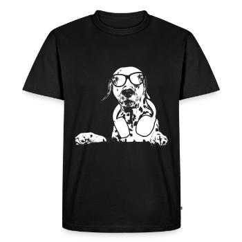 Dalmatiner Hundeliebe Sonnenbrille Urlaub Dalmatin - Männer Premium Bio T-Shirt - Schwarz - Vorne - Nico (187cm)