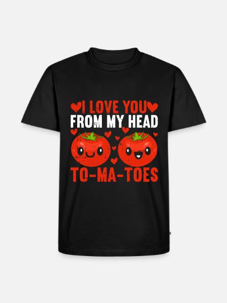 Tomate - Männer Premium Bio T-Shirt - Schwarz