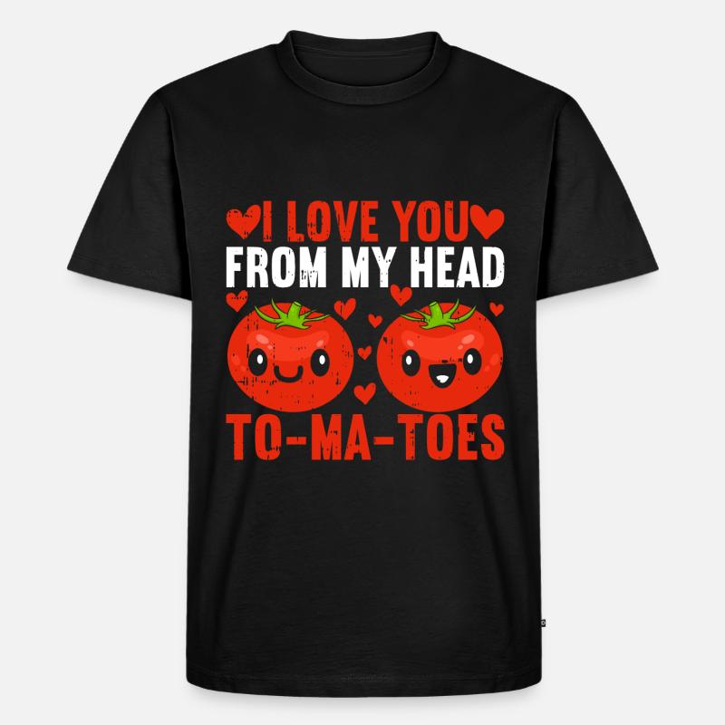 Tomate - Männer Premium Bio T-Shirt - Schwarz