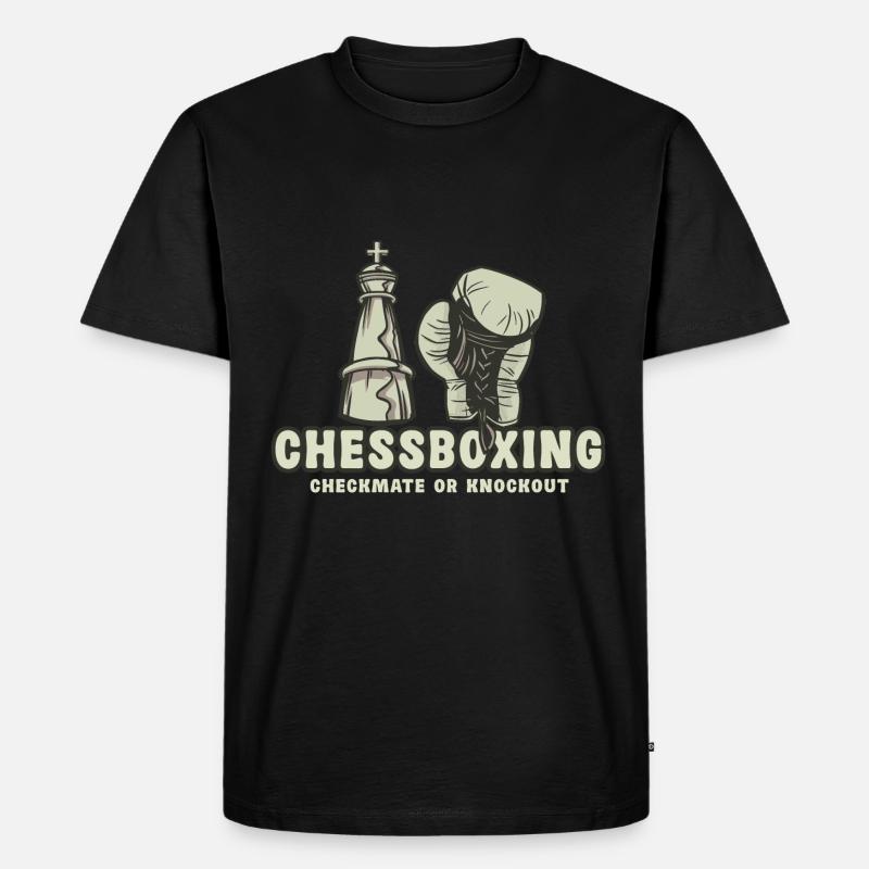 Schachboxen - Schachmatt Oder Knockout Schachboxen - Männer Premium Bio T-Shirt - Schwarz