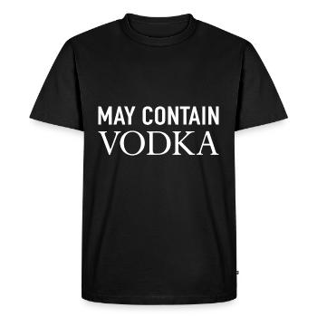May Contain Vodka - Men's Premium Organic T-Shirt - black - Front - Nico (187cm)