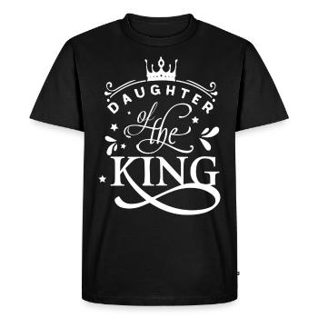 Fille du roi cadeau fille papa père v - T-shirt Premium bio Homme - noir - Devant - Nico (187cm)