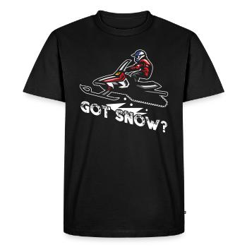 Motoneige, motoneige, neige - T-shirt Premium bio Homme - noir - Devant - Nico (187cm)
