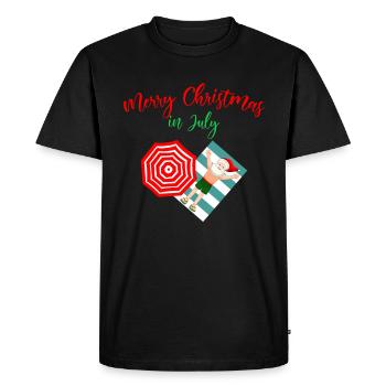 Christmas In July Santa Claus Christmas July - Men's Premium Organic T-Shirt - black - Front - Nico (187cm)