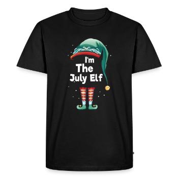 I Am The July Elf Gift Shirt - Men's Premium Organic T-Shirt - black - Front - Nico (187cm)