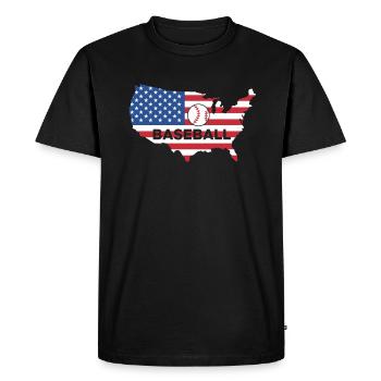 USA Flag America Flag Maillot de baseball - T-shirt Premium bio Homme - noir - Devant - Nico (187cm)