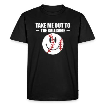 Emmenez-moi au maillot de baseball du jeu de balle - T-shirt Premium bio Homme - noir - Devant - Nico (187cm)