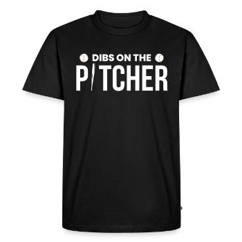 Dibs sur le cadeau de chemise de baseball du lanceur - T-shirt Premium bio Homme - noir - Devant - Nico (187cm)