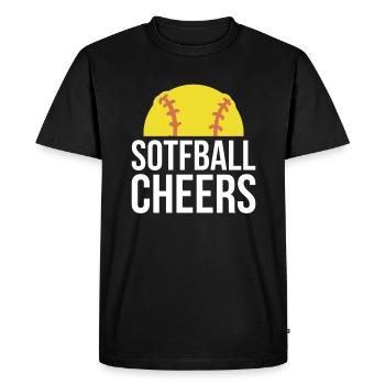Softball Cheers Cadeau - T-shirt Premium bio Homme - noir - Devant - Nico (187cm)