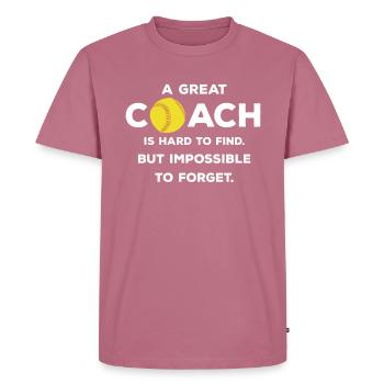 Un grand cadeau de chemise de softball d’entraîneur - T-shirt Premium bio Homme - mauve - Devant - Nico (187cm)