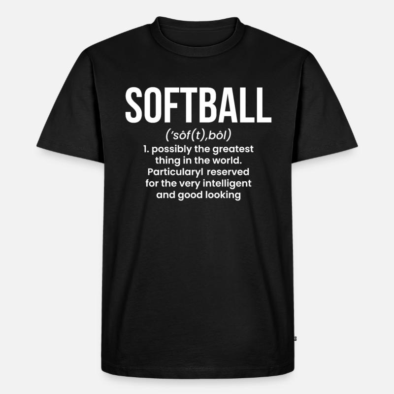 Softball Definition Shirt Geschenk - Männer Premium Bio T-Shirt - Schwarz
