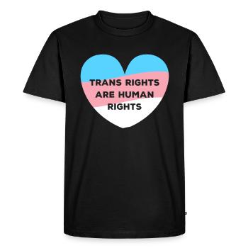 Les droits des personnes trans sont des droits de la personne Chemise transsexuelle - T-shirt Premium bio Homme - noir - Devant - Nico (187cm)