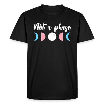Not A Phase Transsexual Shirt LGBT Gift Moon - Men's Premium Organic T-Shirt - black - Front - Nico (187cm)