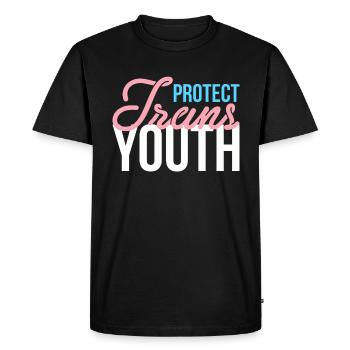 Protect Trans Youth Transsexual Shirt - Men's Premium Organic T-Shirt - black - Front - Nico (187cm)
