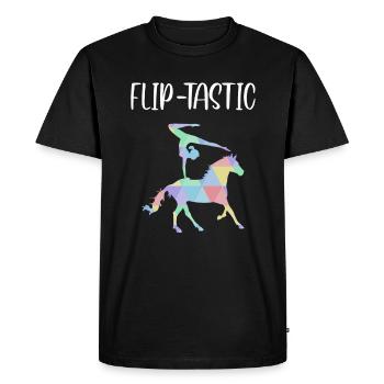 Flip-Tastic Voltagieren Horse Vaulting Shirt - Men's Premium Organic T-Shirt - black - Front - Nico (187cm)