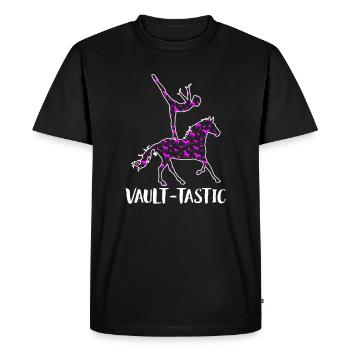 Vault-Tastic Horse Vaulting Voltagieren Shirt - Men's Premium Organic T-Shirt - black - Front - Nico (187cm)