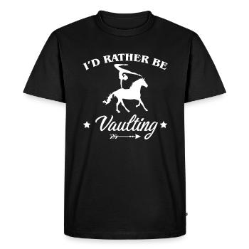 I ́d Rather Be Vaulting Shirt Gift Voltagieren - Men's Premium Organic T-Shirt - black - Front - Nico (187cm)