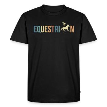 Chemise de voûte équestre Volières Vintage - T-shirt Premium bio Homme - noir - Devant - Nico (187cm)