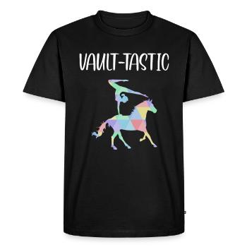 Vault-Tastic Horse Vaulting Voltagieren Shirt - Men's Premium Organic T-Shirt - black - Front - Nico (187cm)